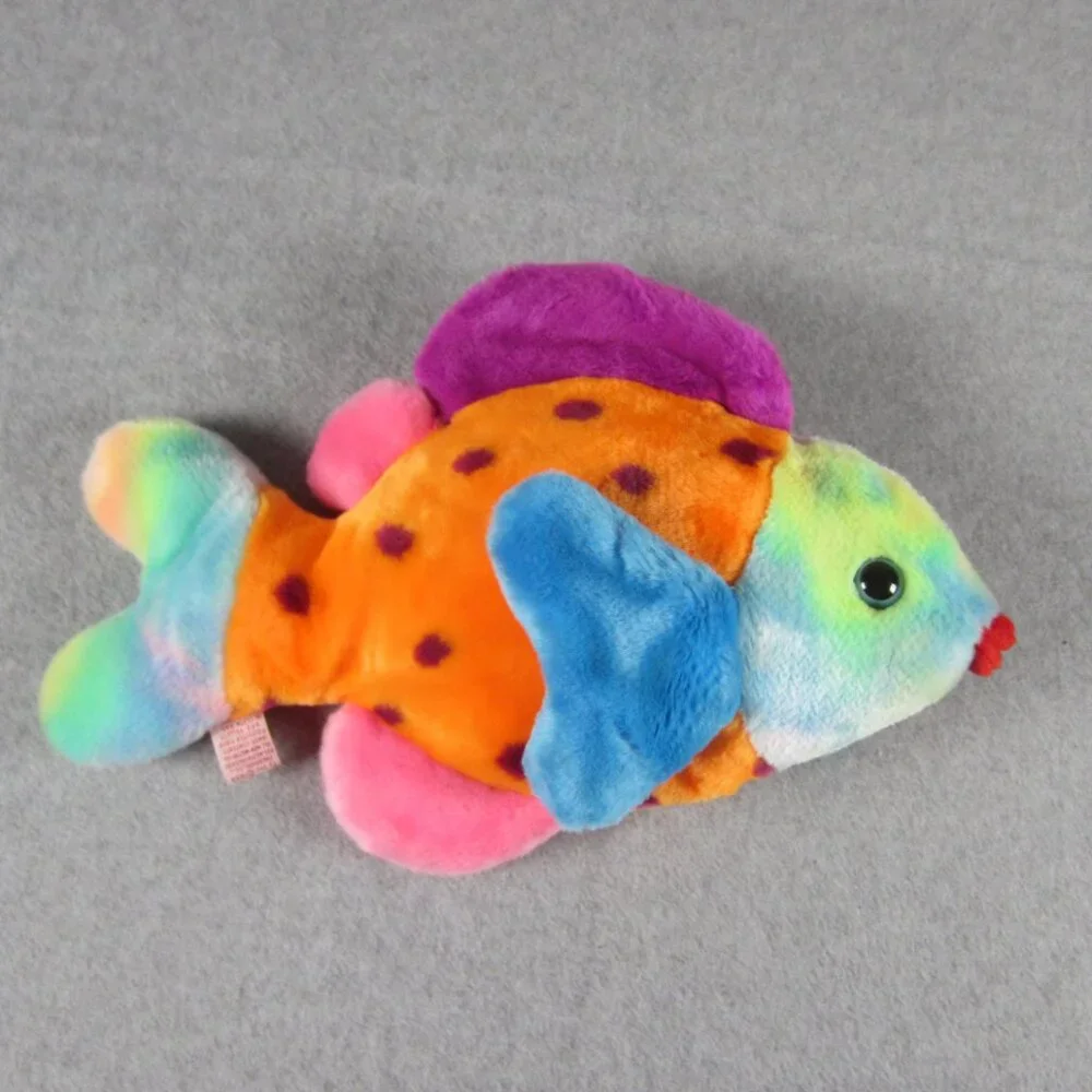 Beanie Babies‎ TY Lips The Fish Rainbow Plush Toy